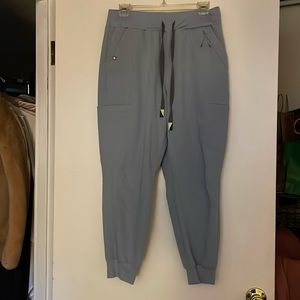women's Dusty Blue Clara - Petite Jogger Scrub Pants - M - Petite / Dusty Blue